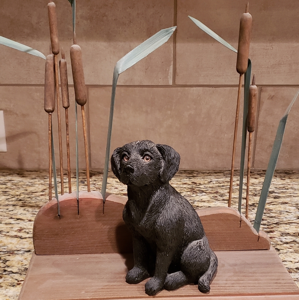 Black Lab Dog Sculpture